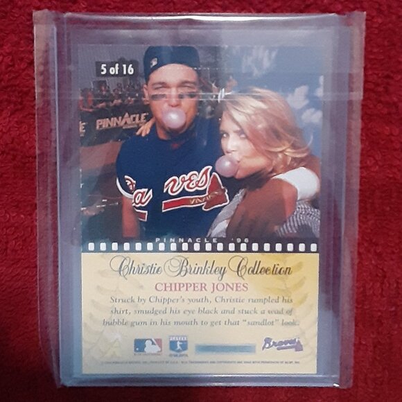 Chipper Jones - 1996 Pinnacle - Christie Brinkley Collection – Card No. 5 - Picture 2 of 2